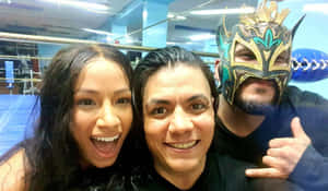 Wrestling_ Trio_ Selfie Wallpaper