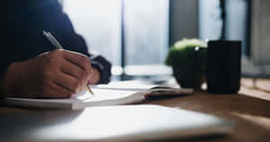 Writing With Silver Pen Wallpaper