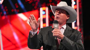 Wwe Professional Wrestler John Bradshaw Layfield Sport Action Shot Wallpaper