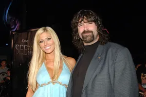 Wwe Raw Superstar Mick Foley And Wwe Diva Torrie Wilson Wallpaper