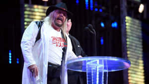 Wwe Star Michael Hayes Talking At The Stands Wallpaper