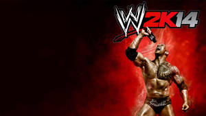 Wwe The Rock Red Poster Wallpaper