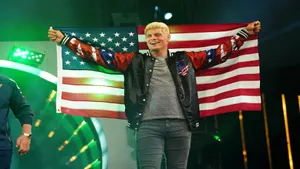 Wwe Wrestler Cody Rhodes Holding Usa Flag Wallpaper