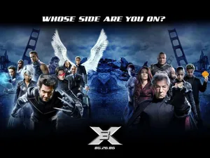 X-men Battle Line Up Movie Poster Wallpaper