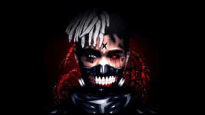 Xxxtentacion Rocking Out To His Favorite Beats With His Laptop Wallpaper