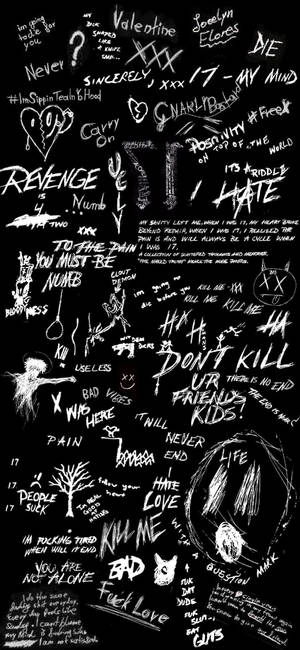 Xxxtentacion’s Scrawled Artwork For ‘17’ (album) Wallpaper