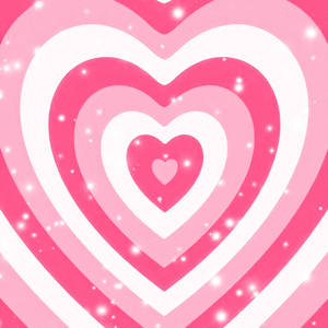 Y2k Heart With White Specks Wallpaper