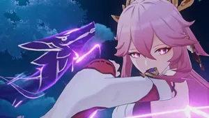 Yae Miko Pfp Preparing Attack Wallpaper