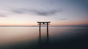 Yahoo Torii Gate At Dusk Wallpaper