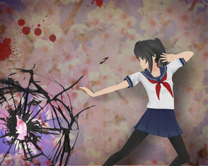 Yandere Simulator Ayano Aishi Battle Pose Wallpaper