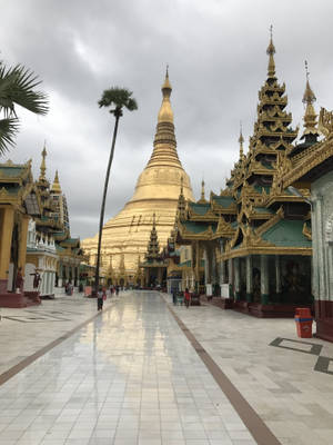 Yangon Shwedagon Compound Wallpaper