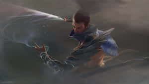 Yasuo In Smoke Fight Lol Wallpaper