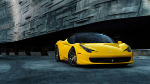 Yellow 1920x1080 Ferrari 458 Italia Perot Museum Wallpaper