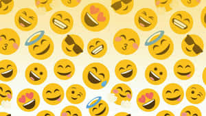 Yellow Aesthetic Cute Emoji Desktop Pattern Wallpaper