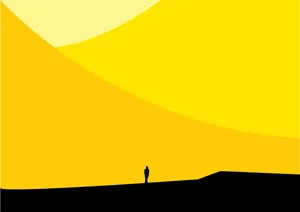 Yellow Aesthetic Laptop Simple Mountains Wallpaper