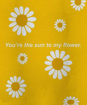 Yellow Aesthetic Printed Sunflowers Wallpaper