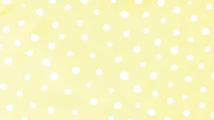 Yellow Aesthetic White Polka Dots For Computer Wallpaper