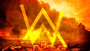 Yellow Alan Walker Symbol Wallpaper