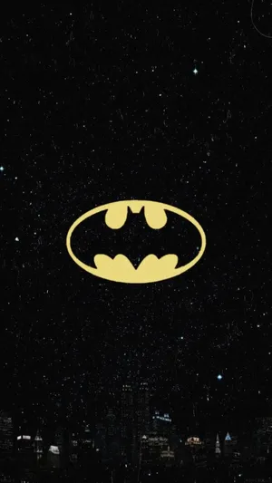 Yellow And Black Batman Aesthetic Logo Wallpaper