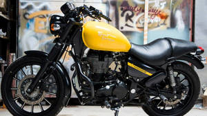 Yellow And Black Royal Enfield Hd Wallpaper