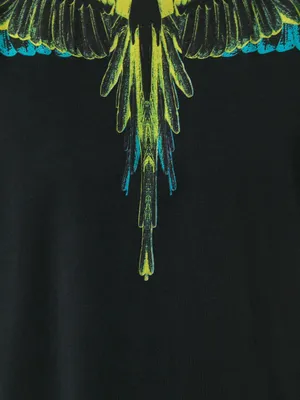 Yellow And Blue Wings Marcelo Burlon Wallpaper