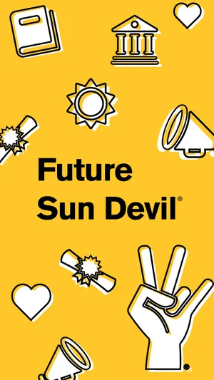 Yellow Arizona State University Poster Wallpaper