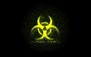 Yellow Biohazard Logo Wallpaper