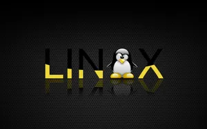 Yellow Black Linux Penguin Logo Wallpaper