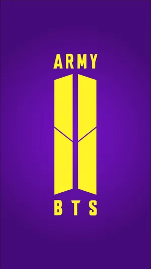 Yellow Bts Army Emblem Wallpaper