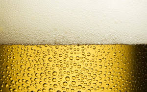 Yellow Hd Beer Bubbles Wallpaper