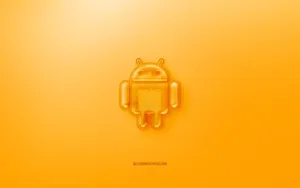 Yellow Jelly Android Logo Desktop Wallpaper