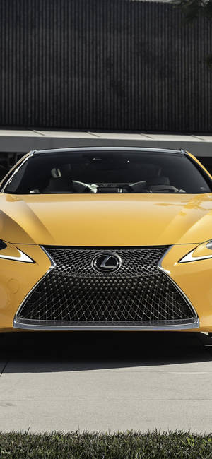 Yellow Lexus Front Iphone Wallpaper