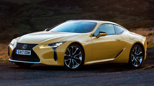 Yellow Lexus Luxury Car Iphone Wallpaper