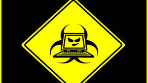 Yellow Malware Hacker Logo Wallpaper