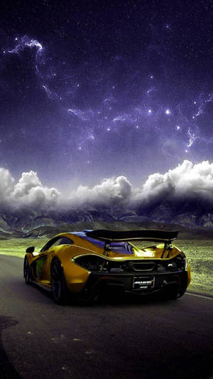 Yellow Mclaren Iphone Sky Wallpaper