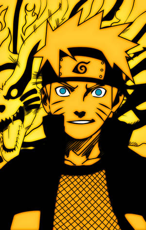 Yellow Naruto With Blue Eyes Wallpaper