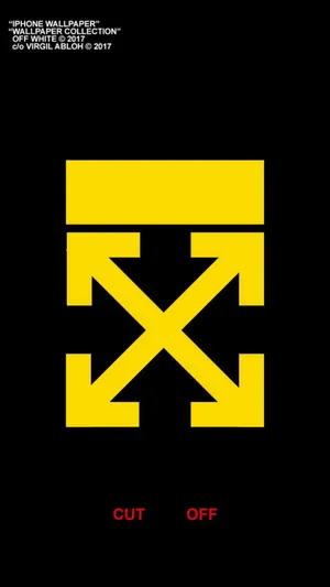 Yellow Omnidirectional Arrows Off White Iphone 11 Wallpaper