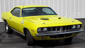 Yellow Plymouth Barracuda Wallpaper