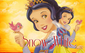 Yellow Snow White Poster Wallpaper