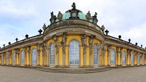 Yellow Walls Sanssouci Palace Potsdam Wallpaper