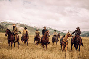 Yellowstone Tv Show Riding Horses Wallpaper