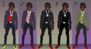 Ynw Melly Cartoon In Vibrant Colors Wallpaper