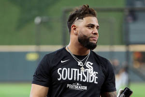 Yoan Moncada Wearing Silver Necklaces Wallpaper