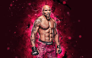 Yoel Romero Ufc 4k Neon Pink Wallpaper