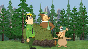 Yogi Bear's Friends Digital Art Wallpaper