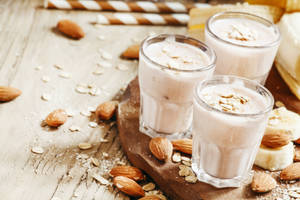 Yogurt And Almonds Wallpaper