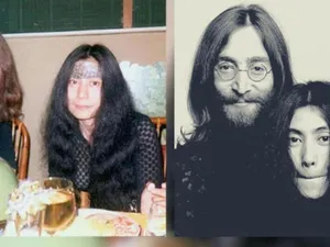 Yoko Ono John Lennon Funny Faces Wallpaper