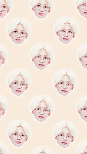 Yoon Jeonghan Face Pattern Wallpaper