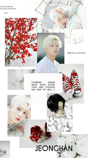 Yoon Jeonghan White Aesthetic Wallpaper