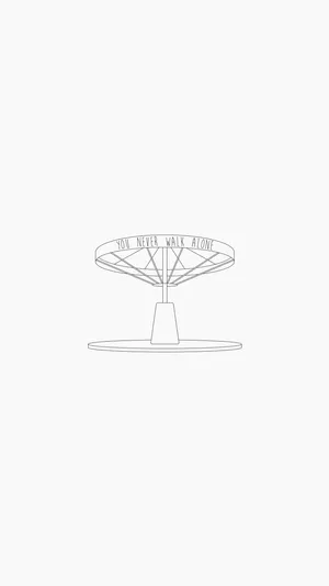 You Never Walk Alone White Minimalist Wallpaper